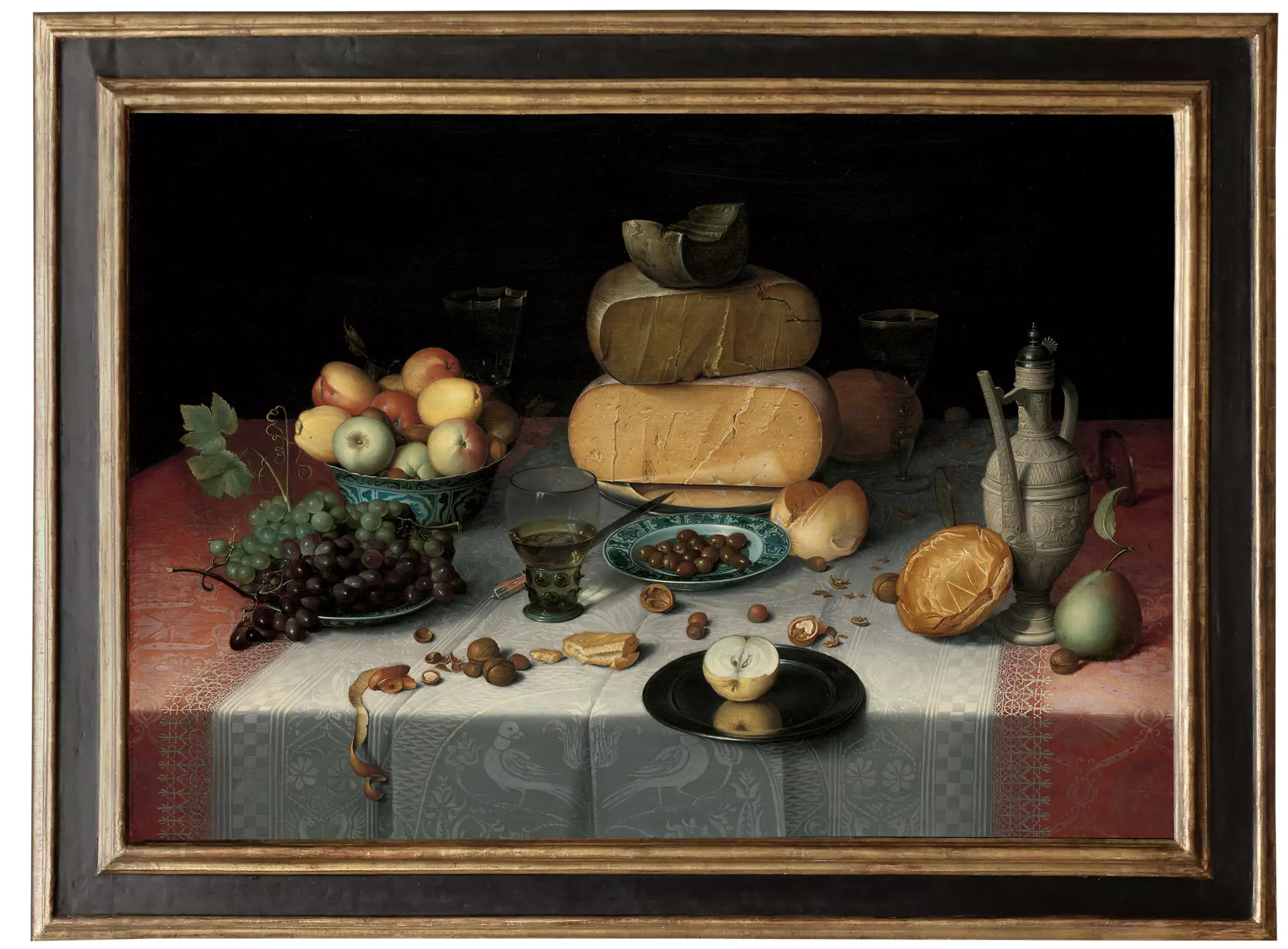 Floris Claesz van Dijck, „Stillleben mit Käse“, ca. 1615 – Rijksmuseum Amsterdam; Inspirationsquelle.