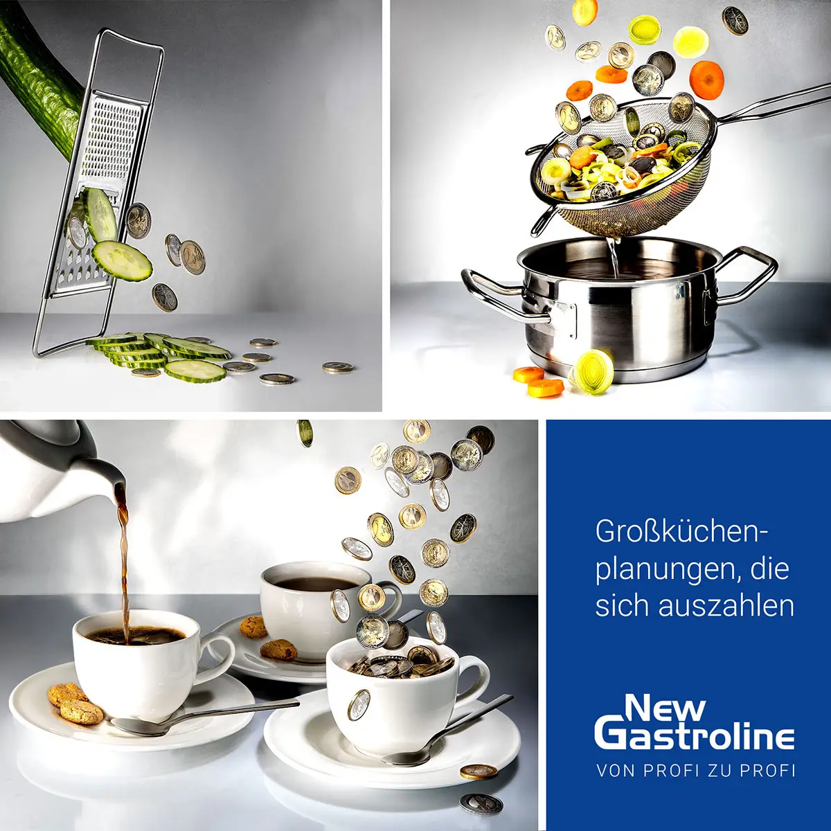New Gastroline – B2B-Keyvisuals Großküchenplanung »Von Profi zu Profi«