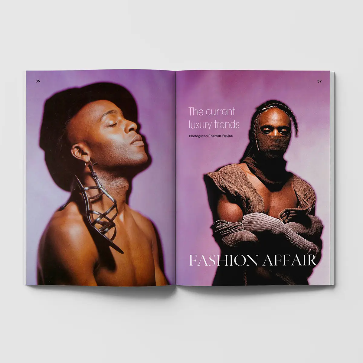 Modemagazin – Doppelseite »The current luxury trends« (Fashion Affair)