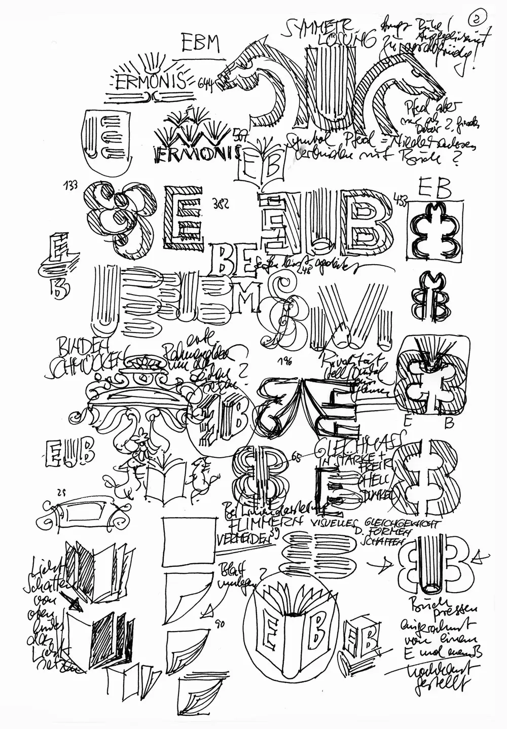 ERMONIS Logo-Skizze 02 – erste Ansätze & Assoziationen.