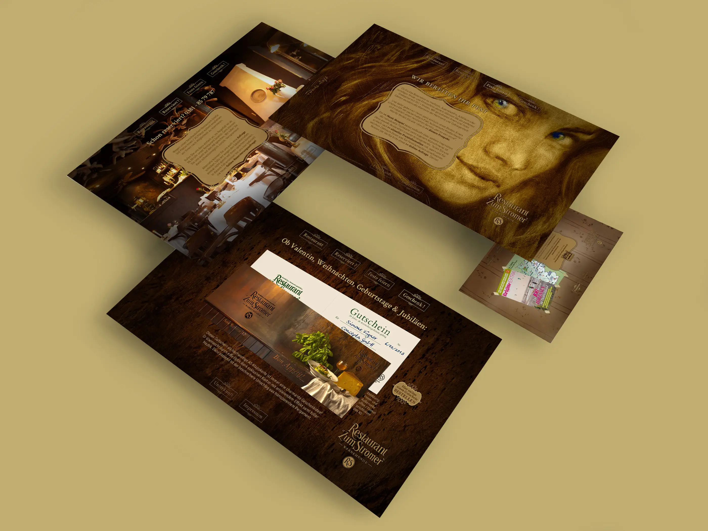 Gutschein A5-Klappkarte ‚Zum Stromer‘ – edle Haptik, schimmernder Karton, Pergamentumschlag.