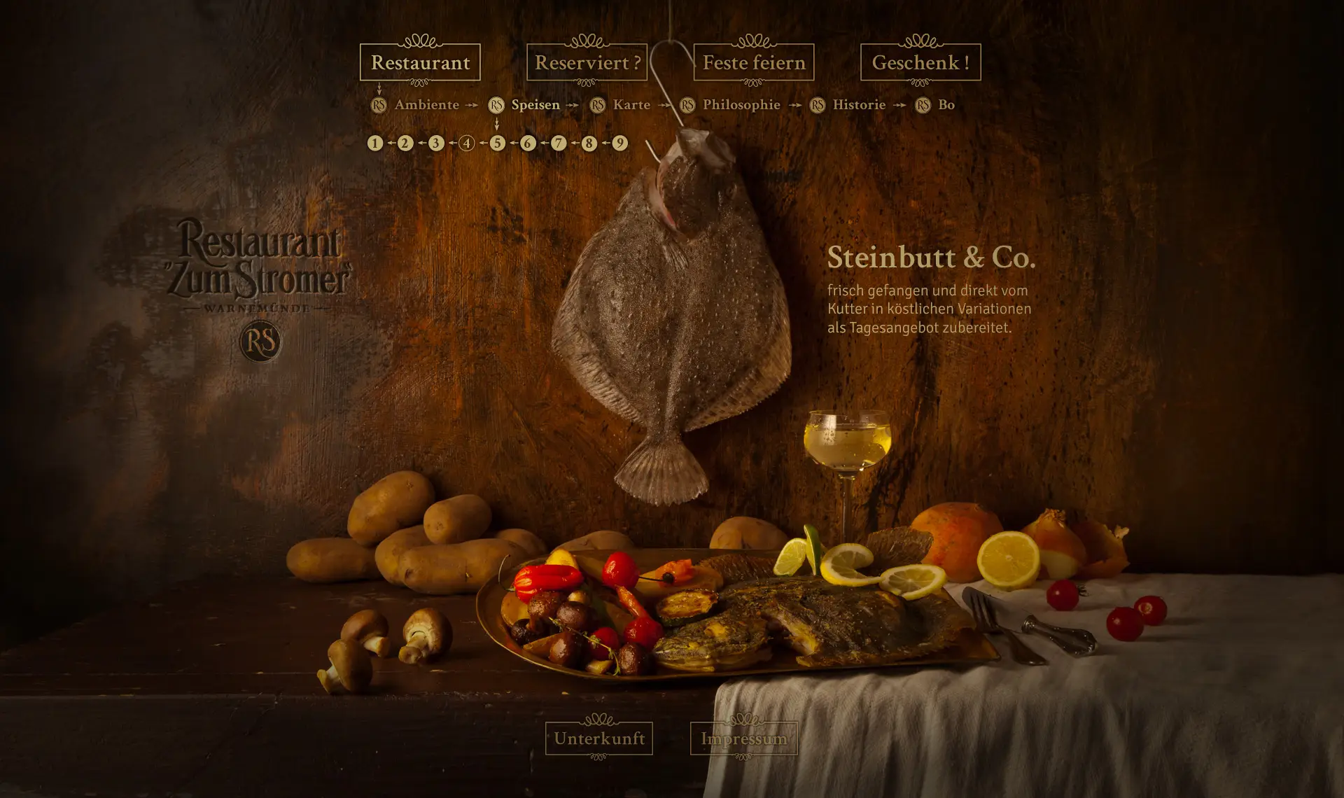 Steinbutt & Co. – frisch vom Kutter, Tagesangebote – Speisenseite.