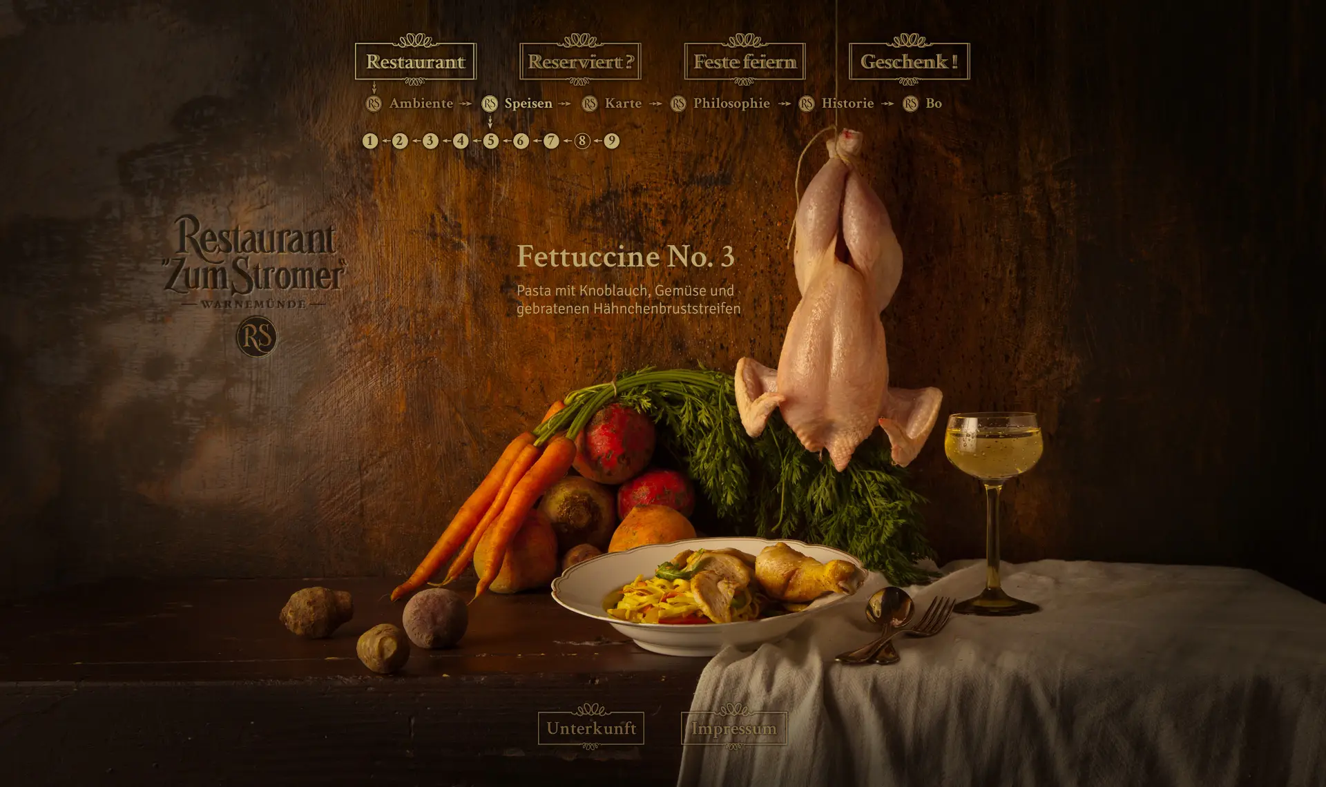 Pasta ‚Fettuccine No. 3‘ mit Gemüse & Hähnchen – Speisenseite.