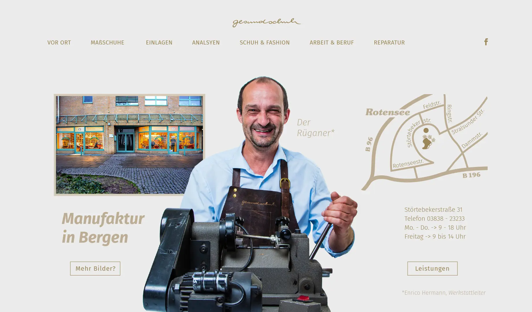 Filialseite Bergen auf Rügen: Störtebekerstraße 31.