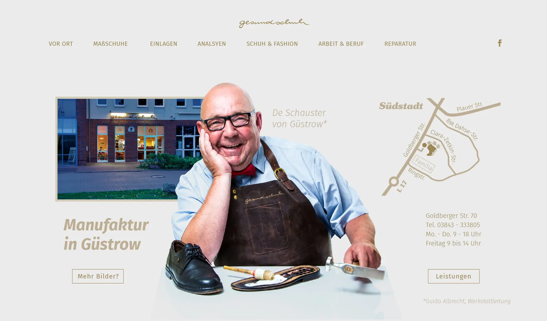 Filialseite Güstrow: Goldberger Straße 70.