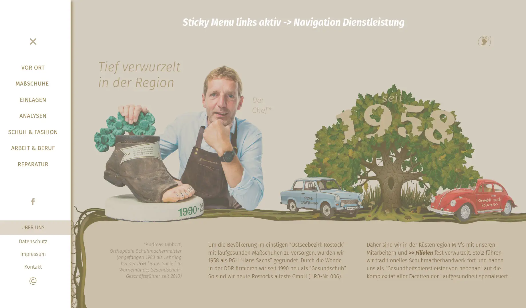 Unternehmensprofil: Orthopädie-Schuhmachertradition seit 1958 – Geschäftsführer Andreas Dibbert.