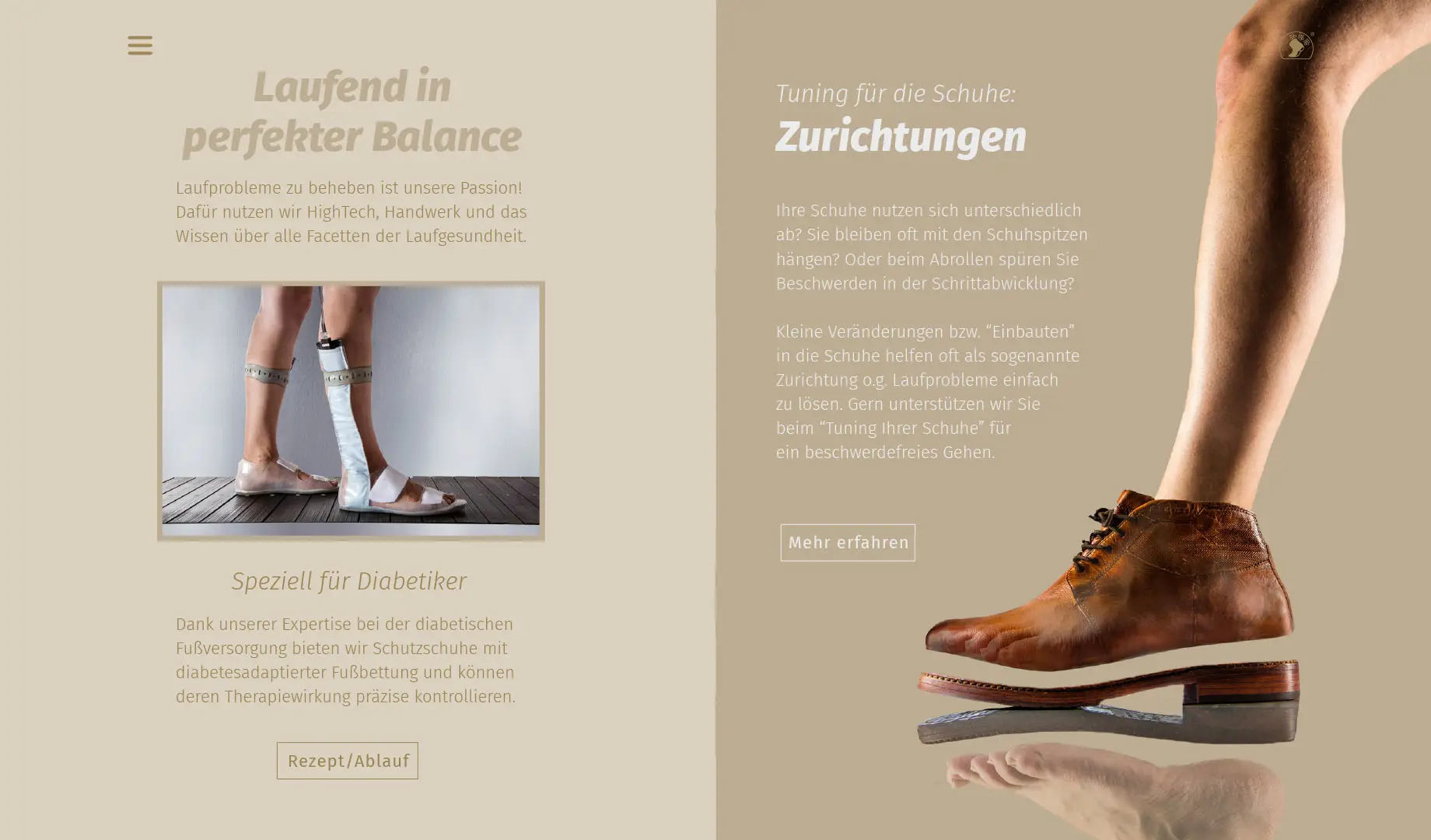 Diabetesversorgung & Schuhzurichtungen – High-Tech-Analysen für beschwerdefreies Gehen.